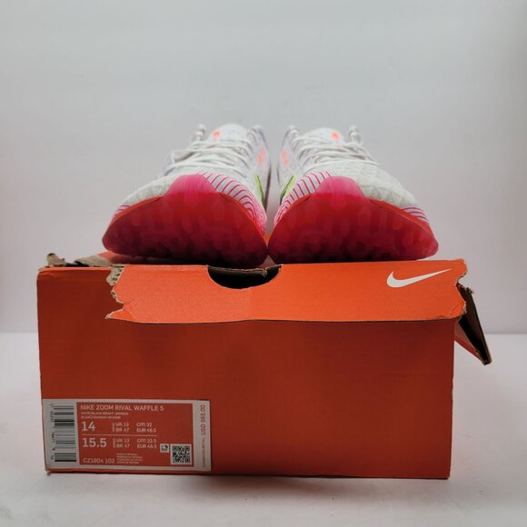 Nike Zoom Rival Waffle 5 Men's white Black Running Shoes CZ1804-102 US Size 14 - Picture 2 of 10